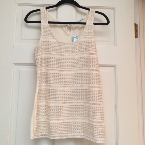 Ivory lace tank